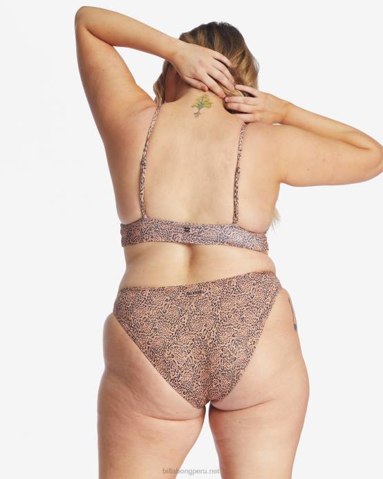 mujer caramelo Billabong top de bikini con cuello en V 04LD1660