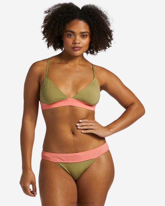 mujer cedro Billabong parte de arriba de bikini triángulo upf 50 con bandas a/div 04LD1275