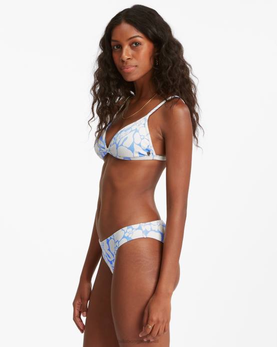 mujer cristal de sal Billabong más allá de la parte superior de bikini triangular ceci azul 04LD1617