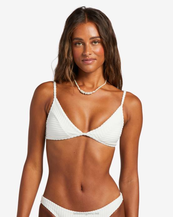 mujer cristal de sal Billabong parte de arriba de bikini de triángulo fijo con lazada 04LD1191