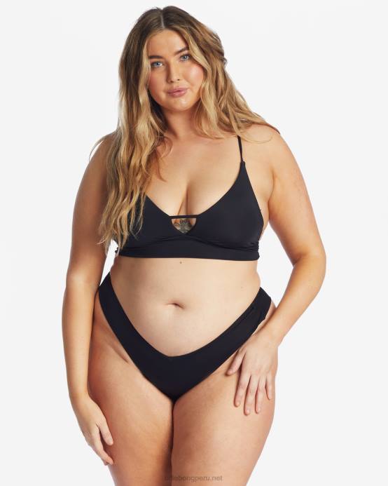 mujer guijarro negro Billabong top de bikini de tirantes con escote en V Sol Searcher 04LD1686