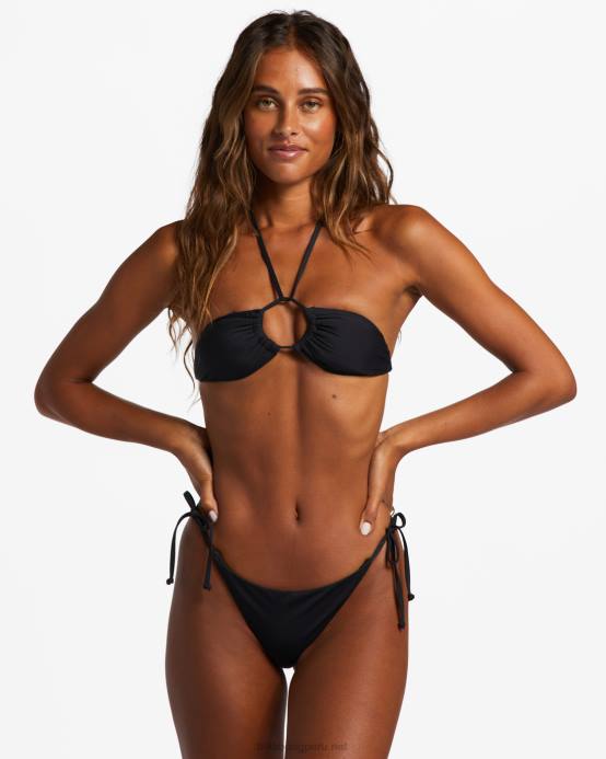 mujer guijarro negro Billabong top de bikini de triángulo multiposición sol searcher 04LD1258