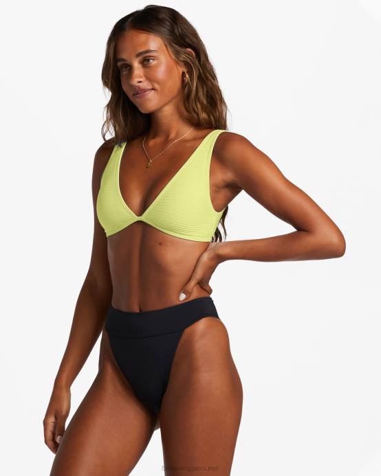 mujer lima claro Billabong sol searcher top de bikini sin mangas ava 04LD1227