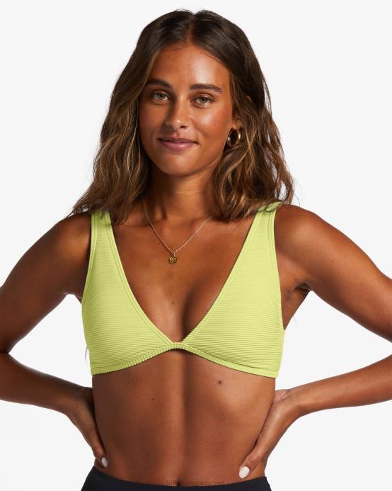 mujer lima claro Billabong sol searcher top de bikini sin mangas ava 04LD1227