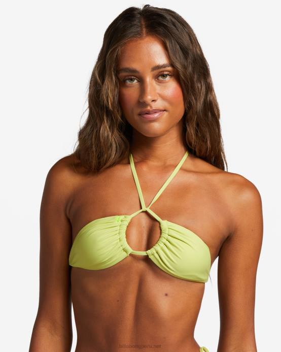 mujer lima claro Billabong top de bikini de triángulo multiposición sol searcher 04LD1223