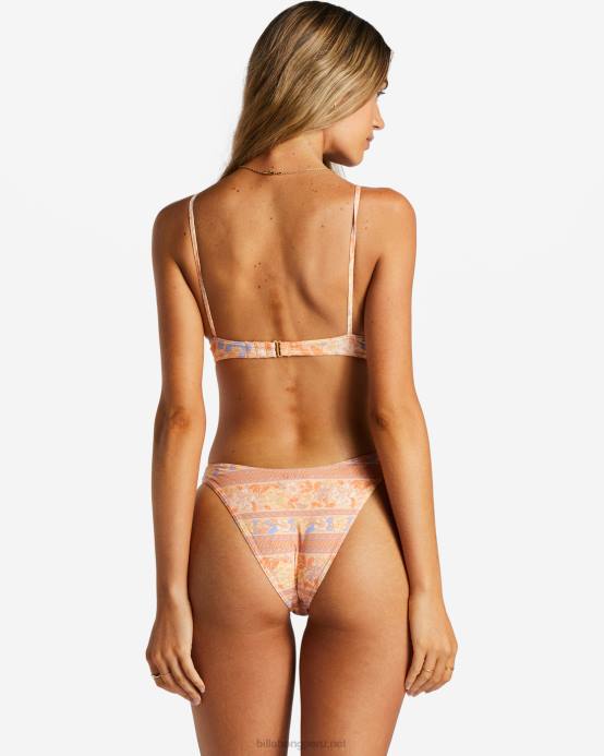 mujer melón claro Billabong fine by me ella bra top de bikini 04LD1392