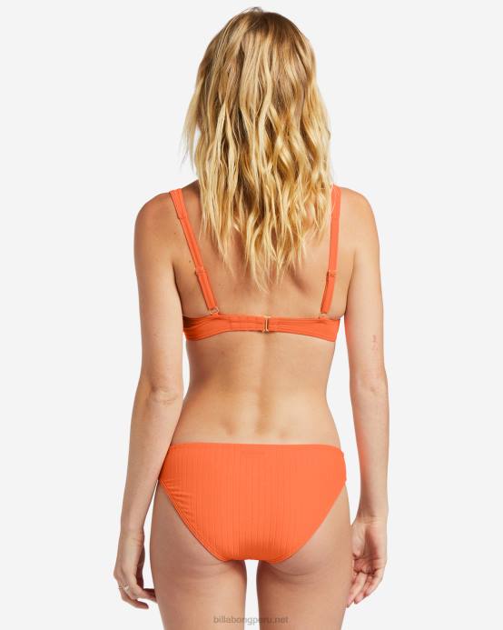 mujer melocotón poppin Billabong top de bikini con aros alineados tyler 04LD1235