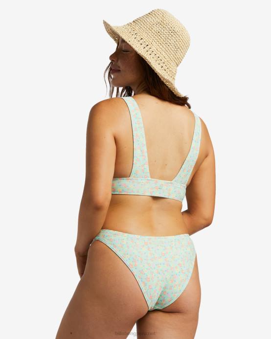 mujer menta verde Billabong i sea you tanlines sumergir la parte superior del bikini 04LD1197