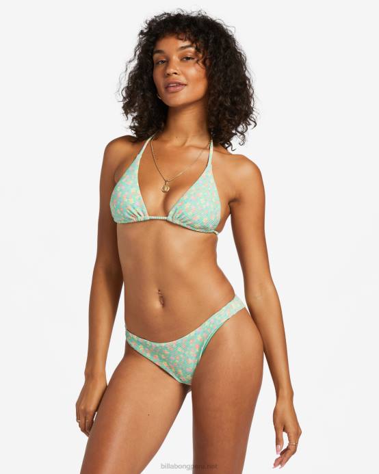mujer menta verde Billabong top de bikini de triángulo i sea you tanlines 04LD1195