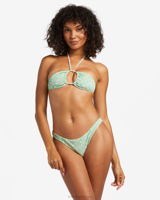 mujer menta verde Billabong top de bikini de triángulo i sea you tanlines 04LD1195