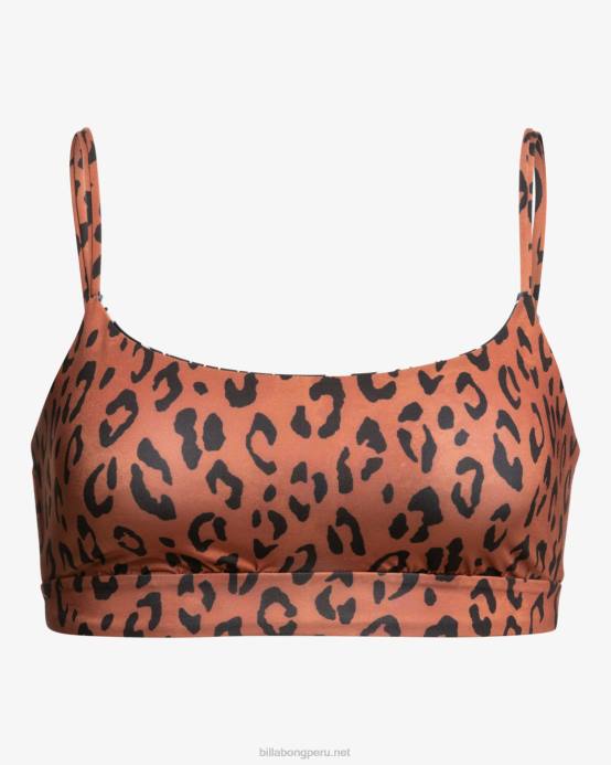 mujer multi Billabong Top de bikini corto reversible Spotted In Paradise 04LD1434