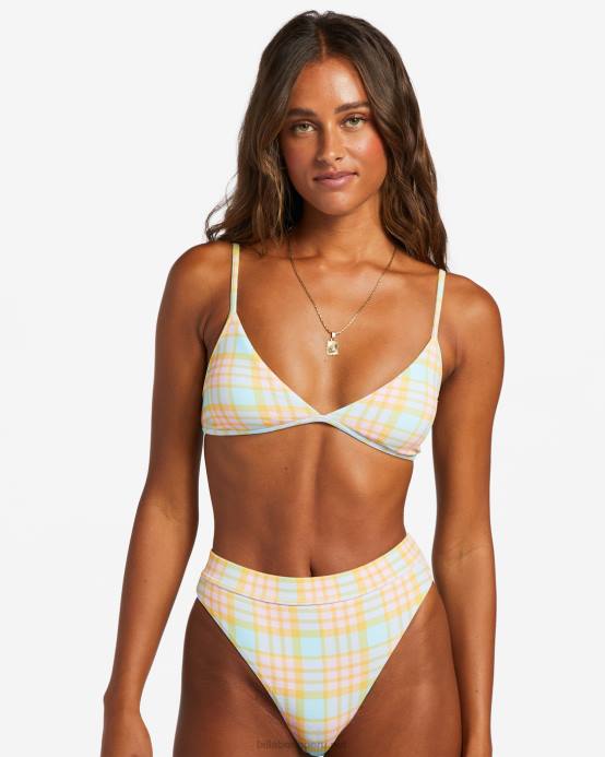 mujer multi Billabong check please charlie parte superior de bikini triangular 04LD1174