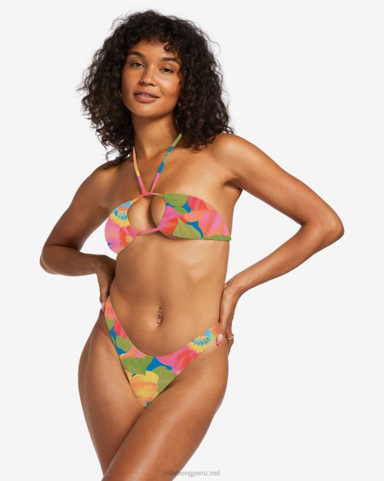mujer multi Billabong parte de arriba de bikini con varios triángulos de Sunny Coast 04LD1242