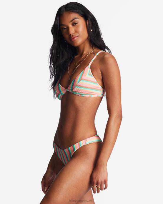 mujer multi Billabong parte superior de bikini triángulo fijo charlie tanlines resplandor isla 04LD1452