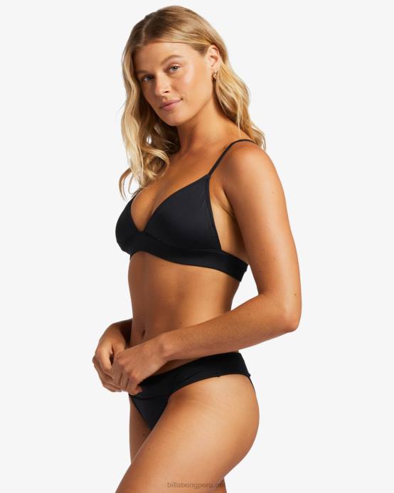 mujer negro Billabong top de bikini de triángulo con banda a/div 04LD1283
