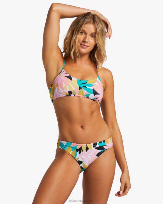 mujer negro multi Billabong top de bikini trilet con cordones a/div 04LD1272
