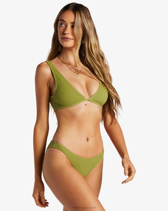 mujer ojos verdes Billabong parte de arriba de bikini tan aturdida de ava 04LD1375
