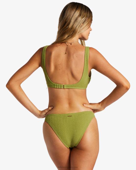 mujer ojos verdes Billabong parte de arriba de bikini tan aturdida de ava 04LD1375