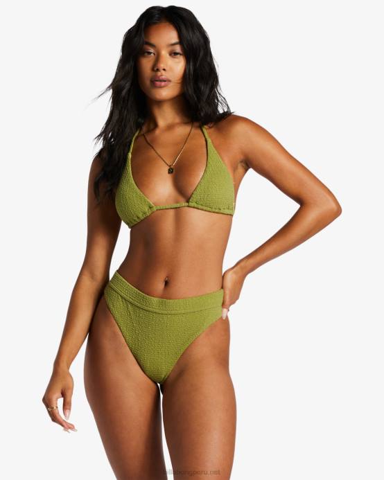 mujer ojos verdes Billabong top de bikini con varios triángulos so dazed 04LD1368