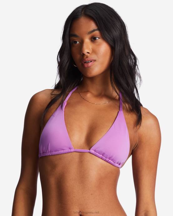 mujer orquídea brillante Billabong top de bikini de triángulo multiposición sol searcher 04LD1307
