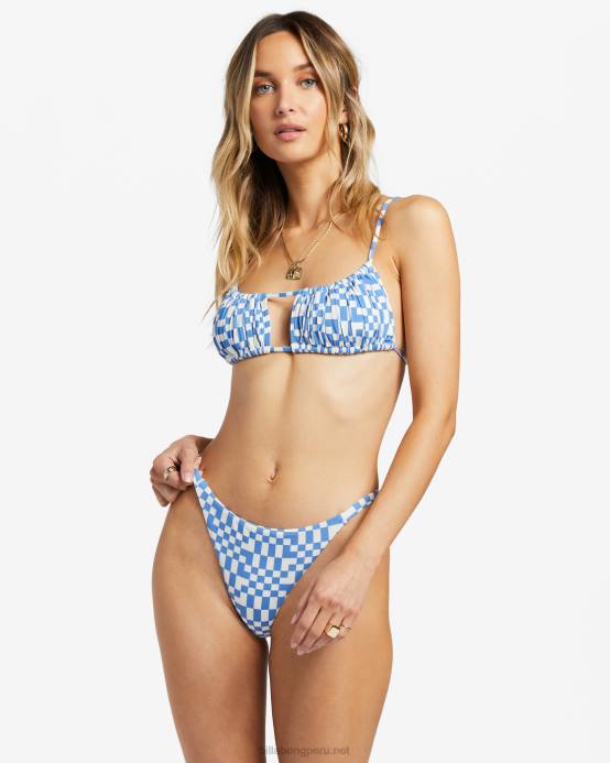 mujer playa Billabong fuera de la parte superior de bikini azul alina bralette 04LD1165