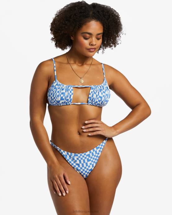 mujer playa Billabong fuera de la parte superior de bikini azul alina bralette 04LD1165
