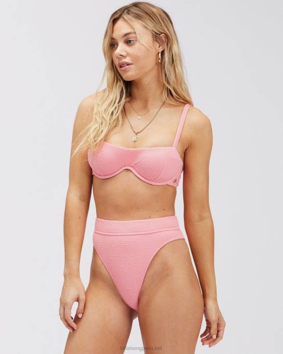 mujer puesta de sol rosa Billabong top de bikini con aros so dazed olivia 04LD1680