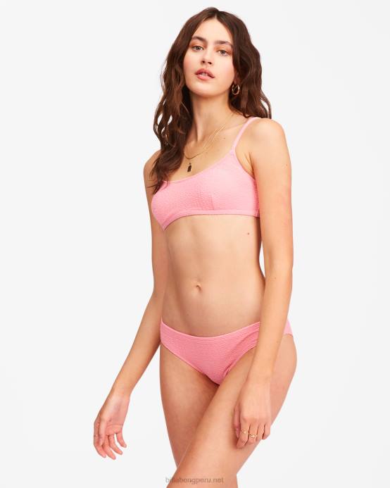 mujer puesta de sol rosa Billabong top de bikini corto tan aturdido avery 04LD1741