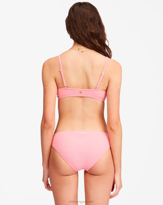 mujer puesta de sol rosa Billabong top de bikini corto tan aturdido avery 04LD1741
