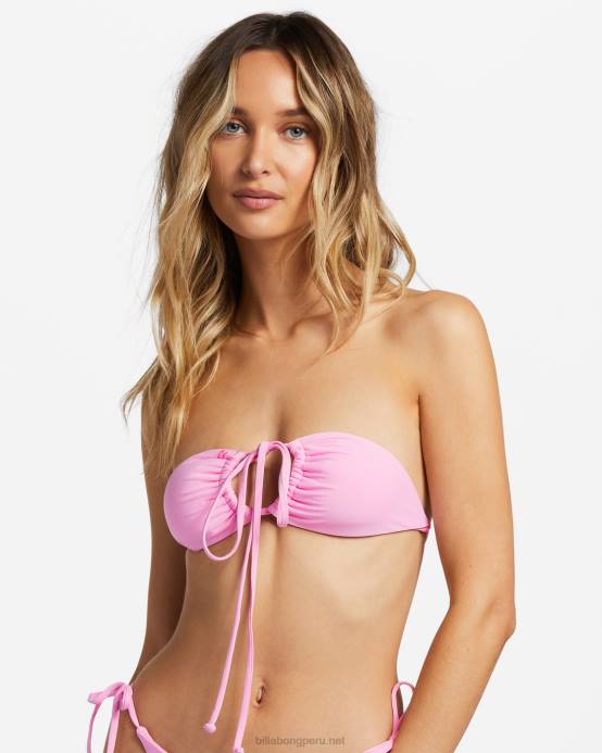 mujer senderos rosas Billabong top de bikini de triángulo multiposición sol searcher 04LD1219