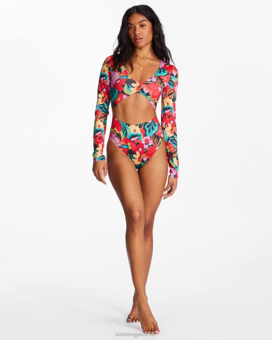 mujer multi Billabong Bañador de una pieza de manga larga con upf 50 de Islands Away 04LD1501