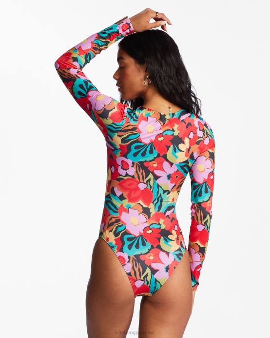 mujer multi Billabong Bañador de una pieza de manga larga con upf 50 de Islands Away 04LD1501