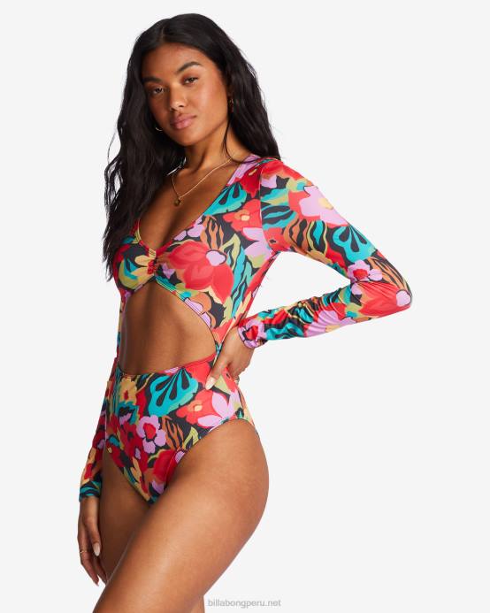 mujer multi Billabong Bañador de una pieza de manga larga con upf 50 de Islands Away 04LD1501