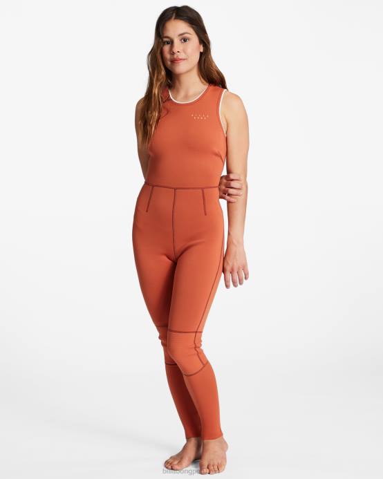 mujer arenas de cobre Billabong Traje neopreno 1/1 sol sistah long jane 04LD2586