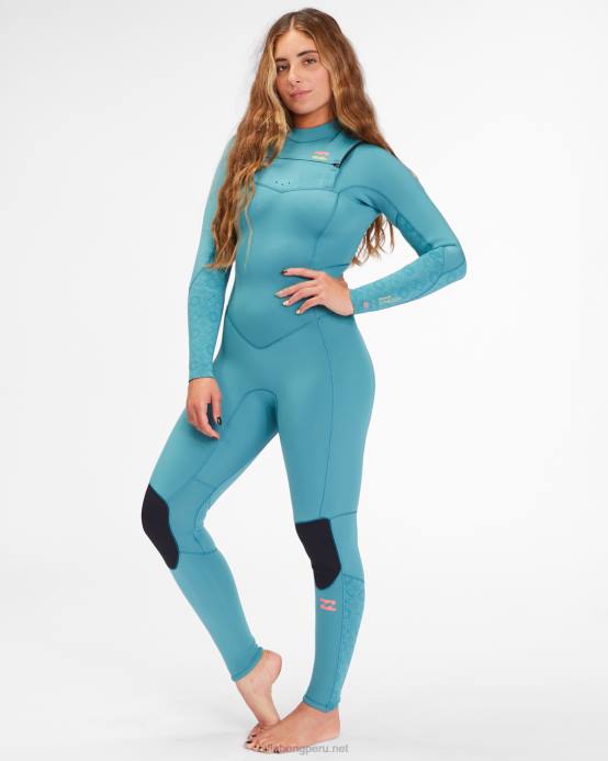 mujer marina Billabong Traje de neopreno completo con cremallera en el pecho 3/2 synergy 04LD2580