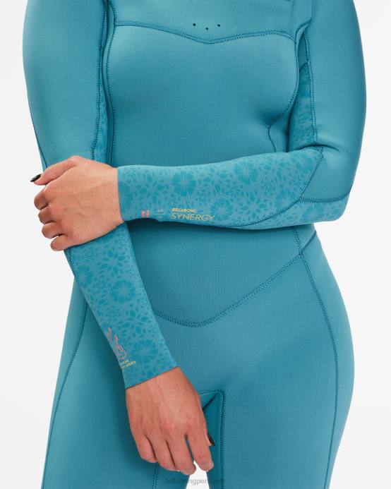 mujer marina Billabong Traje de neopreno completo con cremallera en el pecho 3/2 synergy 04LD2580