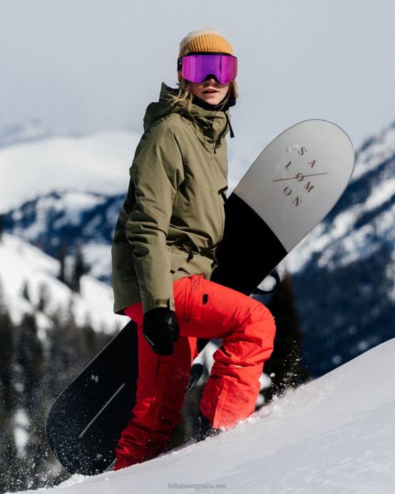 mujer fuego rojo Billabong pantalones de nieve con aislamiento nela 04LD2564