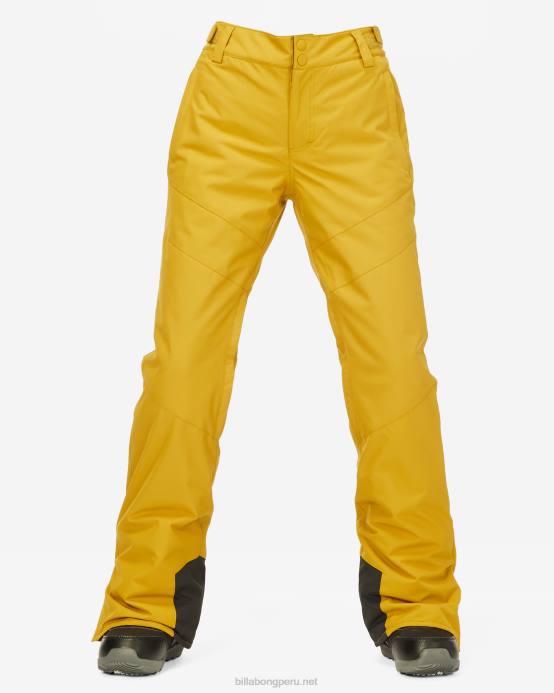 mujer musgo fresco Billabong pantalones de nieve con aislamiento a/div malla 04LD2551