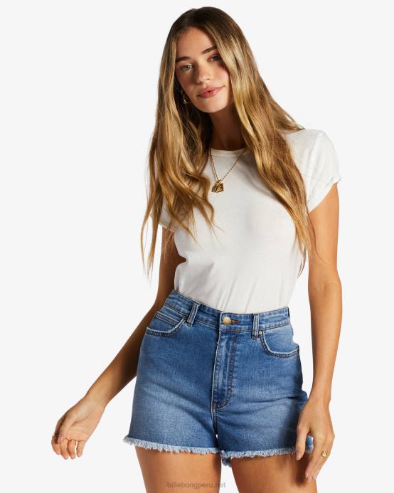 mujer Denim oscuro Billabong pantalones cortos de mezclilla tan atrevidos 04LD1875