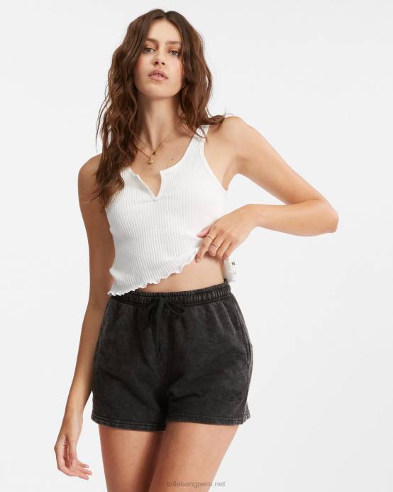 mujer apagado negro Billabong shorts deportivos surf classic 3 04LD2293