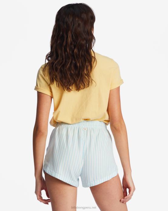 mujer cielos iluminados Billabong pantalones cortos con cinturilla elástica 04LD2167