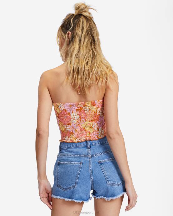 mujer costa azul Billabong pantalones cortos de mezclilla deshilachados 04LD2249