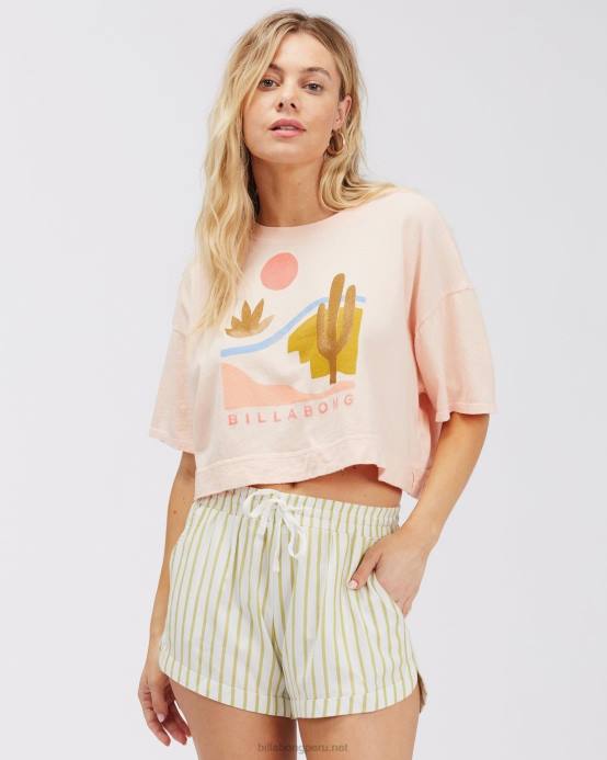mujer cristal de sal Billabong pantalones cortos con cinturilla elástica 04LD2349