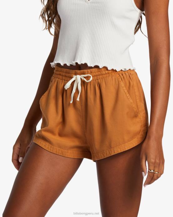 mujer especia de verano Billabong pantalones cortos con cinturilla elástica 04LD1833