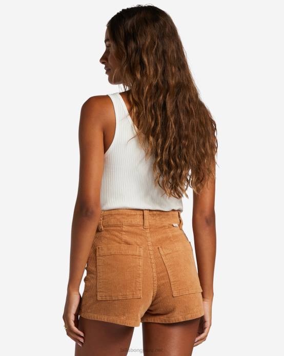 mujer especia de verano Billabong pantalones cortos de pana de caída libre 04LD1759