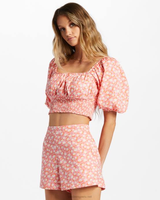 mujer flamenco Billabong sólo tú pantalones cortos con cintura elástica 04LD2069