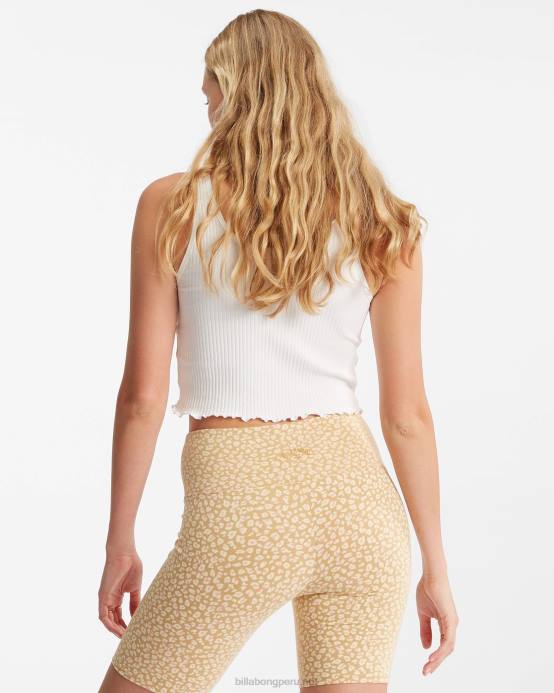 mujer luz puesta de sol de oro Billabong pantalones cortos de motociclista 04LD2316