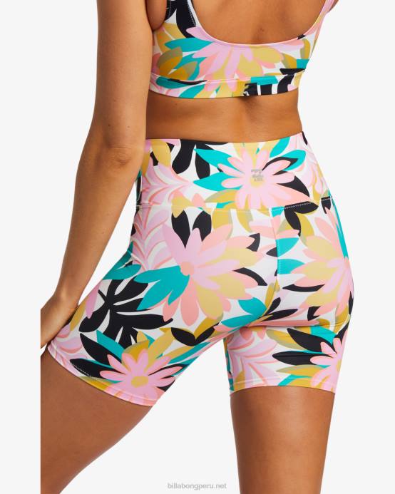 mujer negro multi Billabong pantalones cortos de ciclista 04LD2549