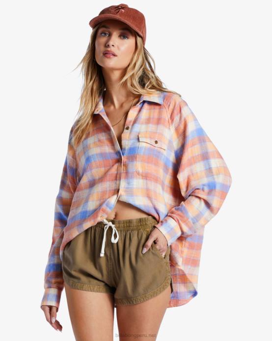 mujer sabio Billabong pantalones cortos con cinturilla elástica 04LD1927