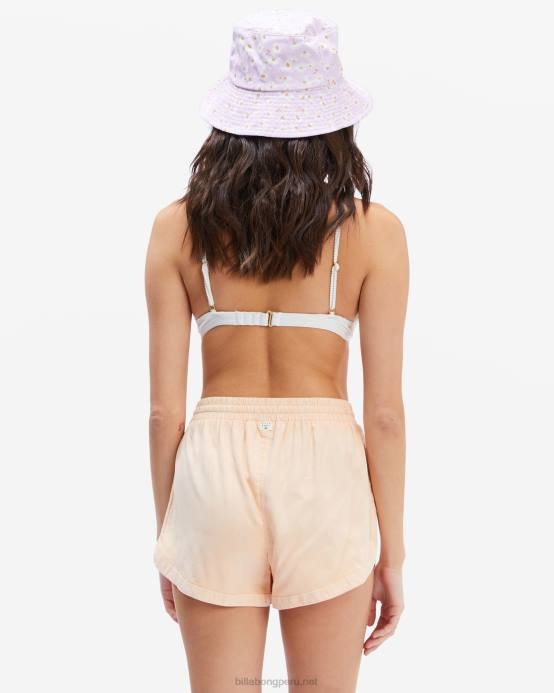 mujer simplemente melocotón Billabong pantalones cortos con cinturilla elástica 04LD2352